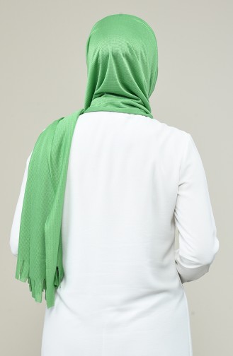 Practical Silvery Viscose Shawl Green 7007-16