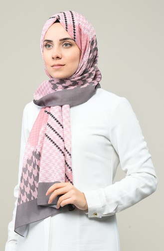 Patterned Cotton Shawl Powder 95331-01