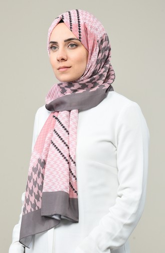 Patterned Cotton Shawl Powder 95331-01