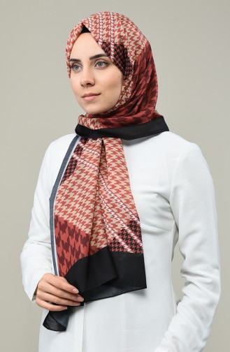 Patterned Cotton Shawl Brick 95331-02