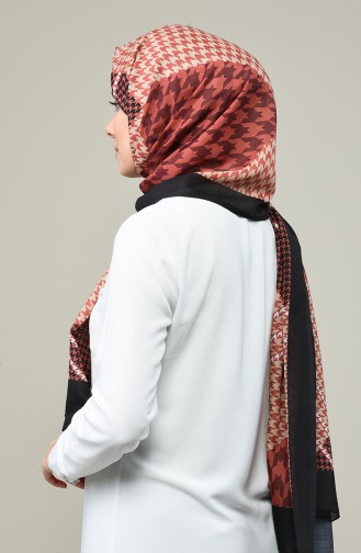 Patterned Cotton Shawl Brick 95331-02