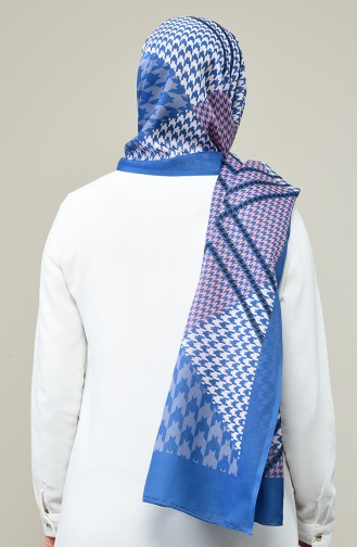 Patterned Cotton Shawl Indigo 95331-04