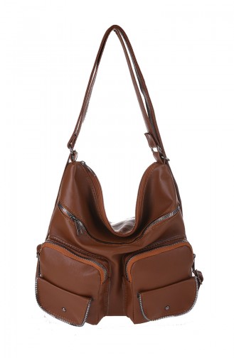 Women´s Shoulder And Backpack Brown Tobacco 383-091