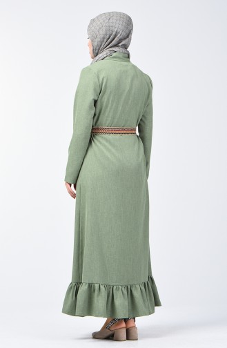 Kleid mit Gürtel 2104-01 Khaki 2104-01