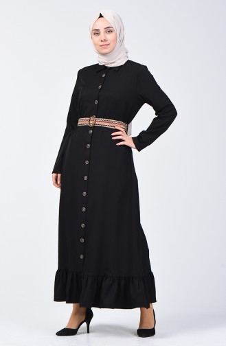 فستان بحزام أسود 2104-03