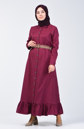 Belted Dress 2104-04 Damson 2104-04