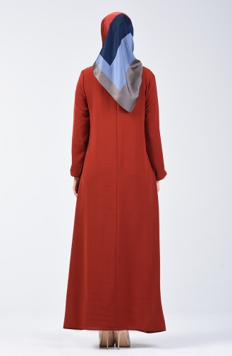 Aerobin Fabric Sleeve Elastic Dress Dark Copper 0061-14