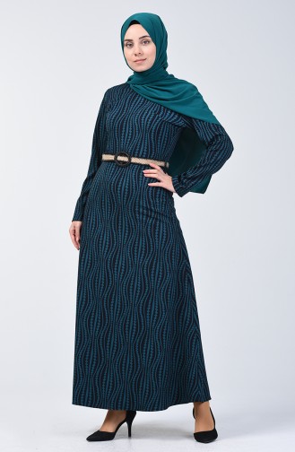 فستان أخضر زمردي 6201-03