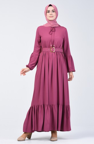 Dusty Rose Hijab Dress 4534-07