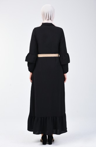 Aerobin Fabric Belt Dress 5667-01 Black 5667-01