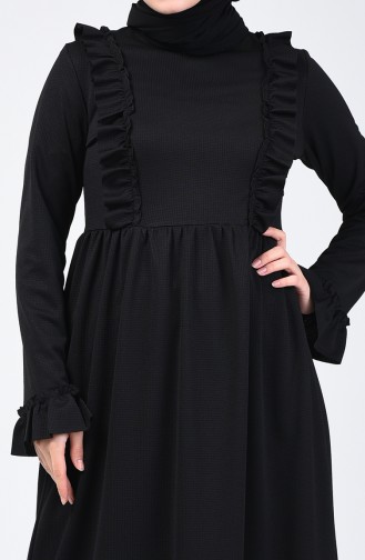 Schwarz Hijab Kleider 1424-06