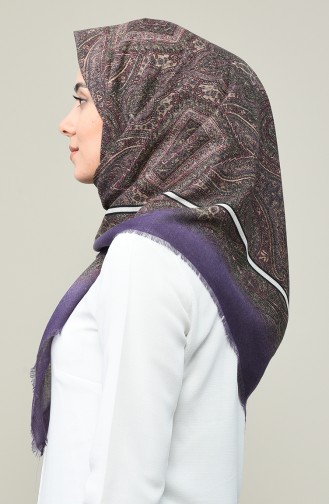 Ethnic Patterned Scarf Lilac 2462-03
