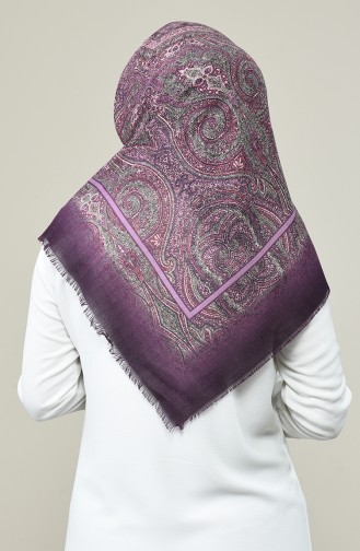 Ethnic Patterned Scarf Purple 2462-11