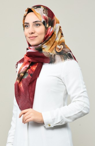 Patterned Scarf Bordeaux 2463-05