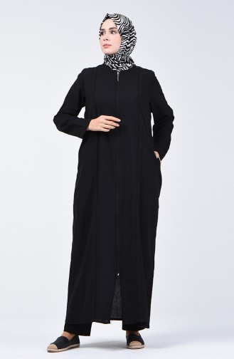 Abaya à Fermeture 2000-03 Noir 2000-03