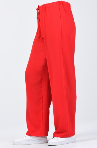 Pantalon Taille Élastique Tissu Aerobin 0054-09 Rouge 0054-09