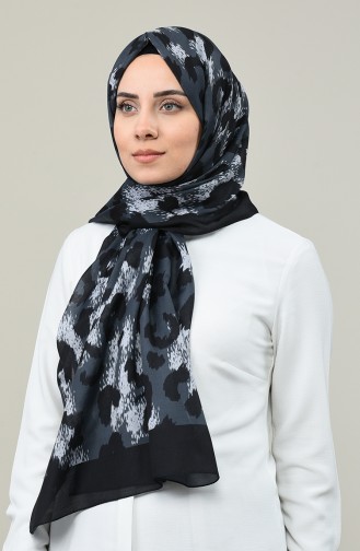 Patterned Cotton Shawl Black 95330-04