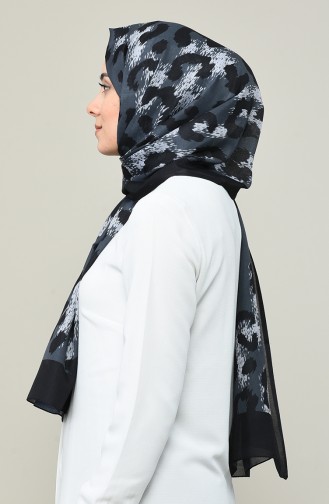 Patterned Cotton Shawl Black 95330-04