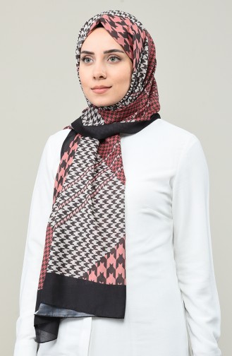 Patterned Cotton Shawl Dark Gray Dark Powder 95331-05