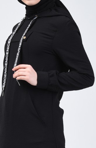 Hooded Sports Tunic 1405-01 Black 1405-01