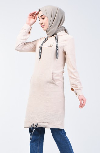 Hooded Sports Tunic 1405-03 Stone 1405-03