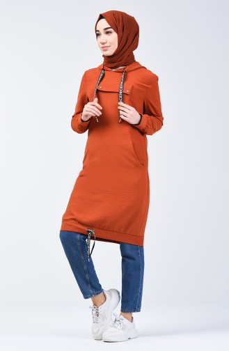 Hooded Sports Tunic 1405-05 Brick Red 1405-05