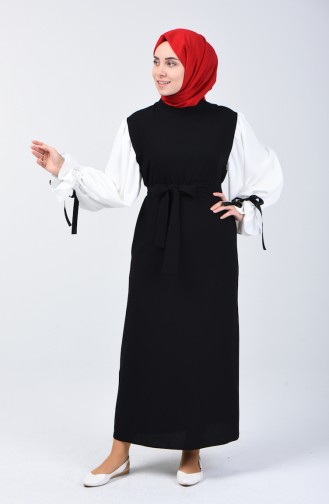 Kleid 0346-01 Schwarz Weiss 0346-01