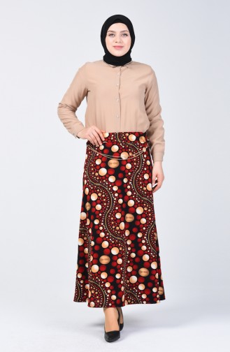 Decorated Skirt 1057-04 Claret Red 1057-04