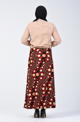 Decorated Skirt 1057-04 Claret Red 1057-04