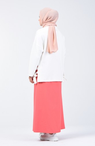Elastic Waist Skirt Pomegranate Flower 1429ETK-01