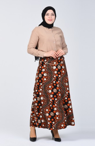 Decorated Skirt 1057-02 Orange 1057-02