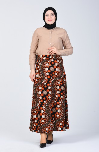 Decorated Skirt 1057-02 Orange 1057-02