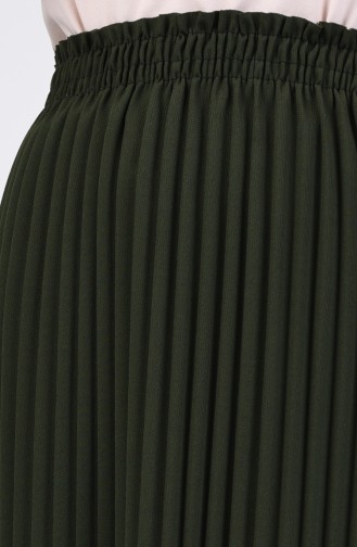 Pleated Skirt 0006-03 Khaki Green 0006-03