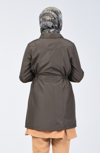 Trench Coat à Fermeture 1409-02 Khaki 1409-02