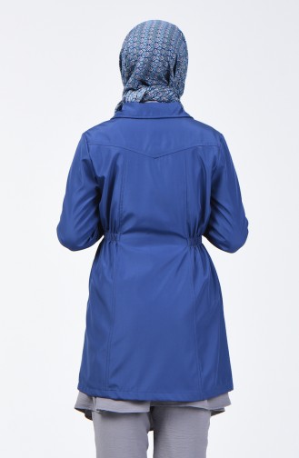 Trenchcoat mit Reissverschluss 1409-04 Indigo 1409-04