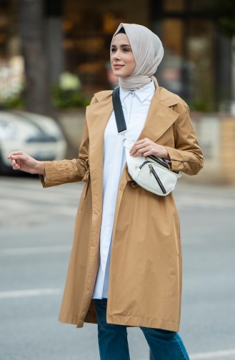 Double Breasted Trench Coat 1408-04 Caramel 1408-04