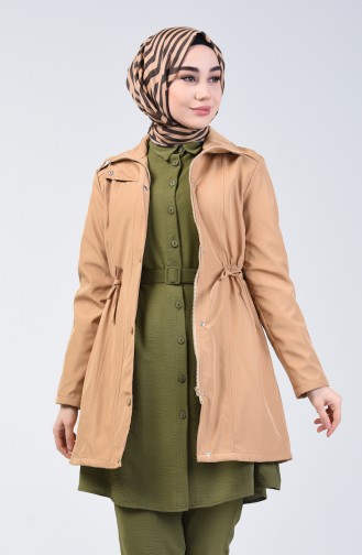 Trench Coat à Fermeture 1409-05 Caramel 1409-05