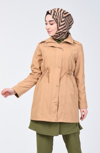 Trenchcoat mit Reissverschluss 1409-05 Caramel 1409-05