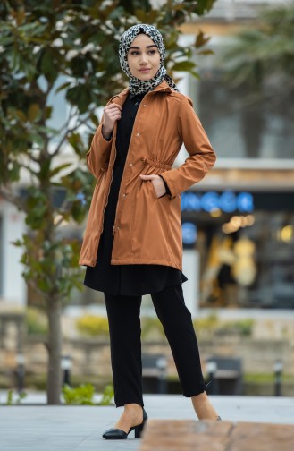 Trenchcoat mit Reissverschluss 1409-01 Ziegelrot 1409-01