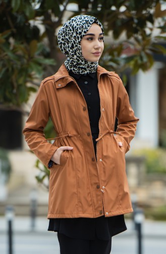 Trenchcoat mit Reissverschluss 1409-01 Ziegelrot 1409-01