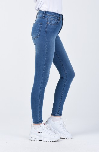 Jeans Mom Avec Poche 1001-04 Bleu Jean 1001-04