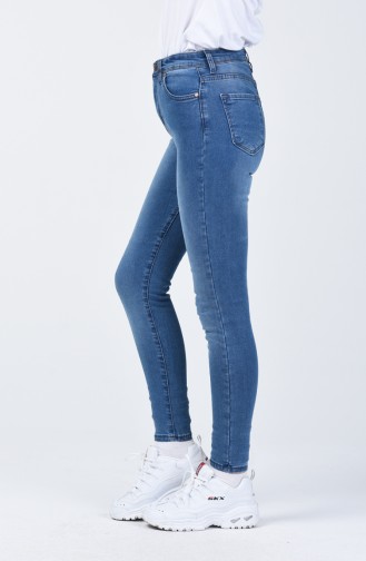 Jeans Mom Avec Poche 1001-04 Bleu Jean 1001-04