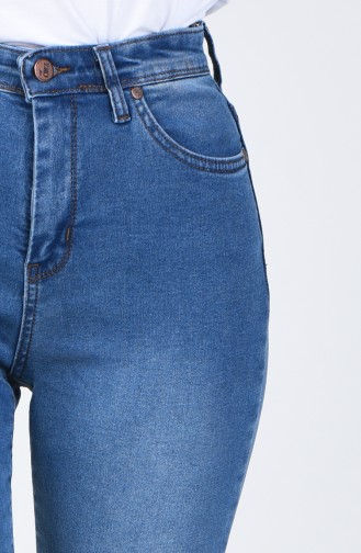 Jeans Mom Avec Poche 1001-04 Bleu Jean 1001-04