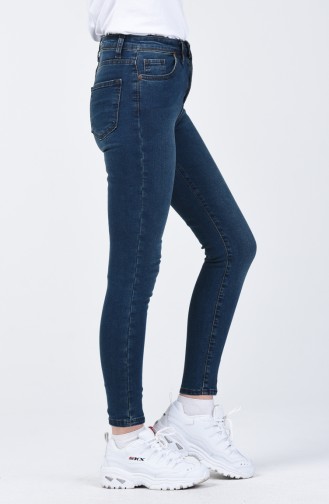 Jeans Mom Avec Poche 1001-03 Bleu Jean 1001-03