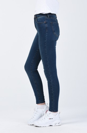 Jeans Mom Avec Poche 1001-03 Bleu Jean 1001-03