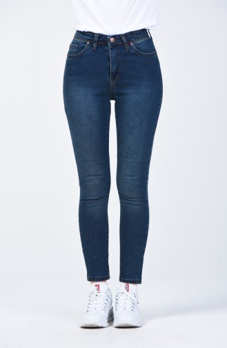 Jeans Mom Avec Poche 1001-03 Bleu Jean 1001-03