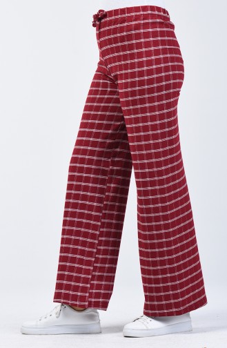 Two String Flared Trousers 8108B-05 Claret Red 8108B-05