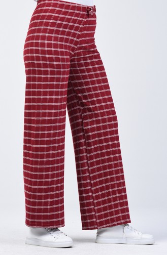 Two String Flared Trousers 8108B-05 Claret Red 8108B-05