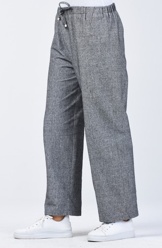 Elastic Flared Trousers 0117-01 Grey 0117-01