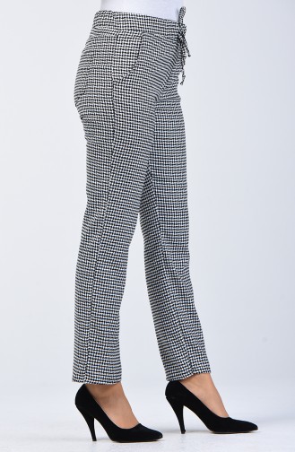 Pantalon D été à Motifs  8006D-01 Noir Blanc 8006D-01